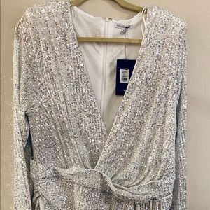 Silver Sequin Dress
